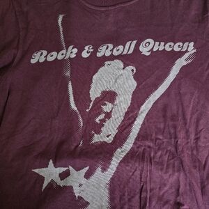 Juicy Couture Plum Crewneck Tee with Cream Label
